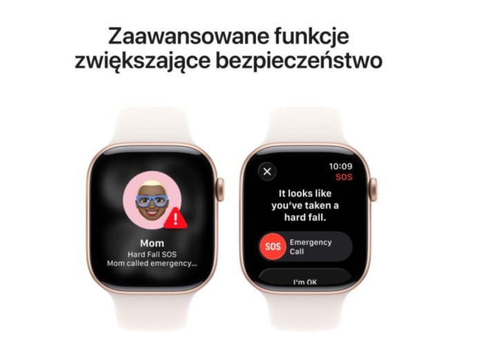 Watch Series 11 GPS, koperta 42 mm z aluminium w kolorze różowego złota, pasek sportowy w kolorze łagodnego różu - rozmiar S/M