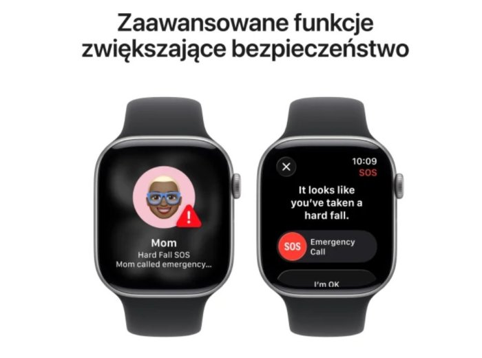 Watch Series 11 GPS koperta 46 mm z aluminium w kolorze gwiezdnej szarości, pasek sportowy w kolorze czarnym - rozmiar M/L
