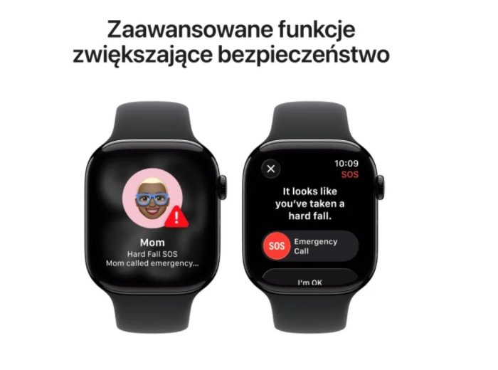 Watch Series 11 GPS + Cellular koperta 46 mm z aluminium w kolorze onyksu, pasek sportowy w kolorze czarnym - rozmiar S/M