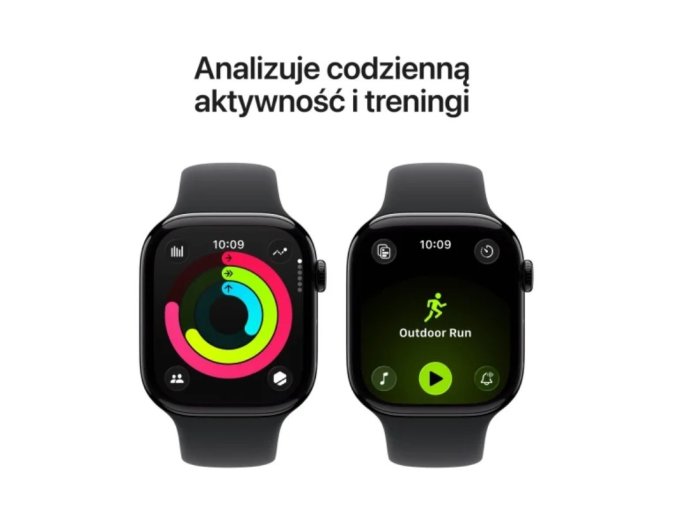 Watch Series 11 GPS + Cellular koperta 46 mm z aluminium w kolorze onyksu, pasek sportowy w kolorze czarnym - rozmiar M/L