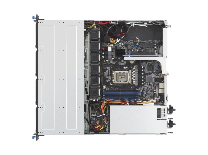 ASUS Rack 1U RS300-E12-RS4/350W Intel C262 LGA1700 95W 4xDDR5 4400/4000/3600 4x3,5"/2,5" 4*SATA/SAS/NVMe 2x Intel I210AT 1x Management Port, 1+1 450W 80 PLUS Platinum