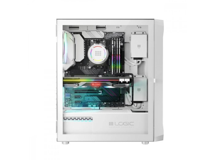 Obudowa Komputerowa Logic Portos ARGB Midi USB 3.0 Biała