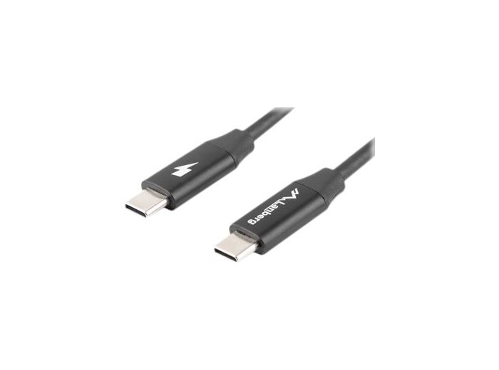 Kabel Lanberg USB-C M/M 2.0 Czarny 0.5m