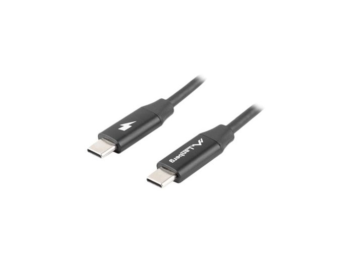 Kabel Lanberg USB-C M/M 2.0 Czarny 0.5m