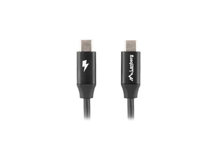 Kabel Lanberg USB-C M/M 2.0 Czarny 0.5m