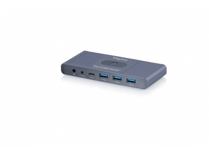 Przełącznik / Switch KVM HDMI 2x1 | UHD 4K@60Hz | 3x USB-A 3.1 Gen1 | 1x USB-C USB 3.1 Gen1 | Audio | Core Line