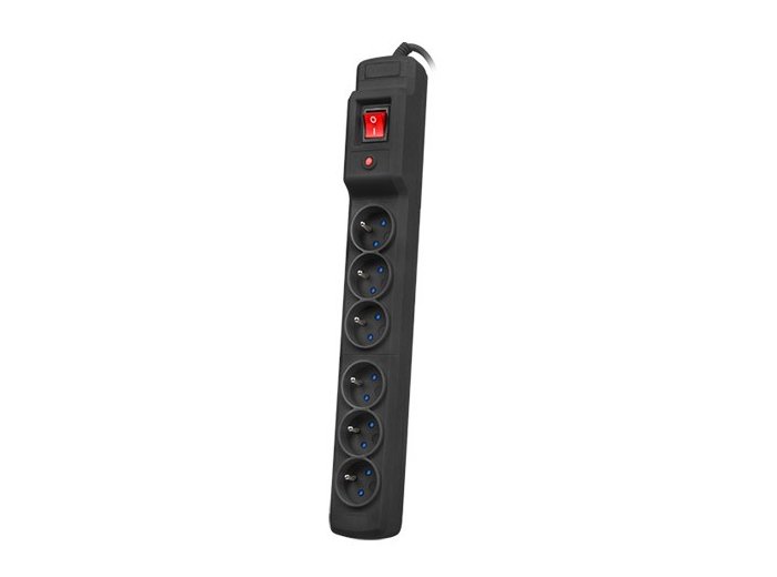 Listwa zasilająca 5m multi M6 czarny M6/50/CZ