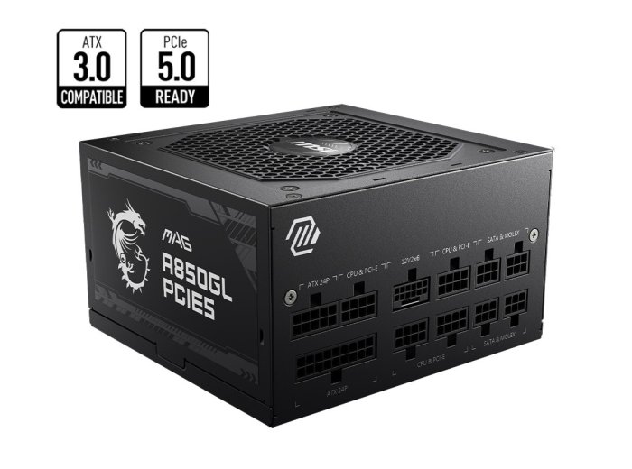 Zasilacz MAG A850GL PCIE5 850W 80PLUS GOLD F.MODULAR