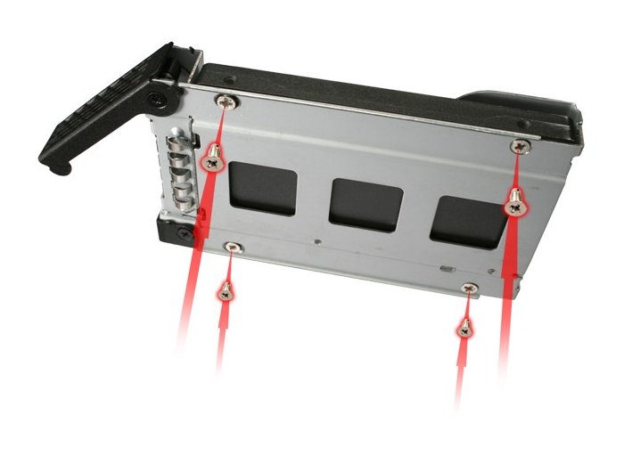 Icy Dock MB991TRAY-B panel drive bay Czarny, Srebrny