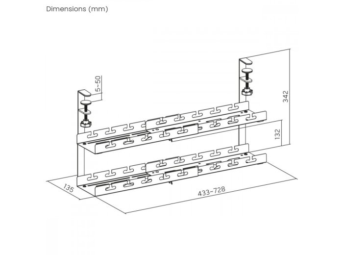 Organizer podbiurkowy na kable MC-102 B