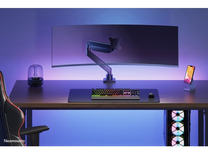 Uchwyt biurkowy do monitora Neomounts NM-D775BLACKPLUS 10-49" - sprężyna gazowa - Topfix - ogranicznik 180°