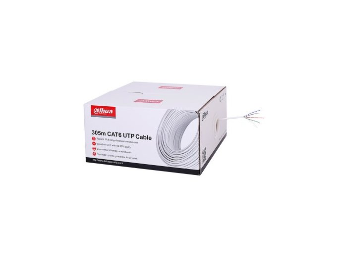 Kabel U/UTP CAT6 DAHUA PFM923I-6UN-C LSZH 305m Biały