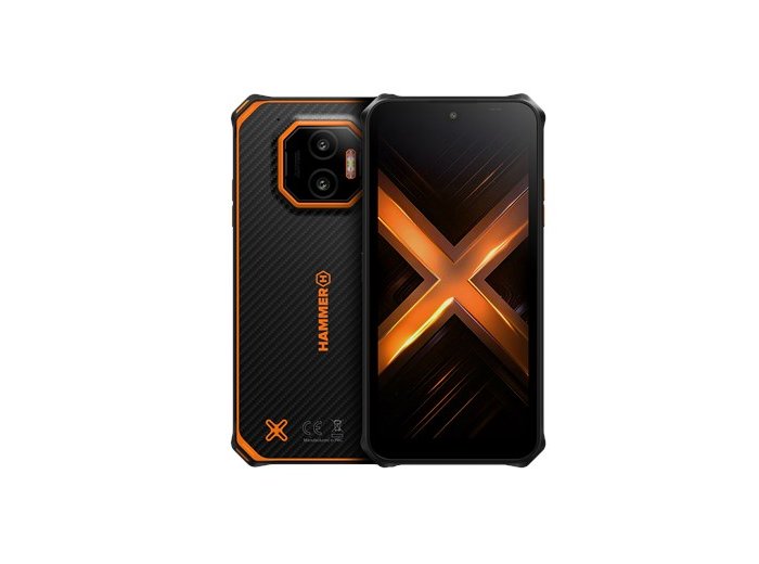 HAMMER Energy X2 5G 6/128 GB 15,5 cm (6.1") Dual SIM Android 15 USB Type-C 6 GB 5000 mAh Czarny, Pomarańczowy