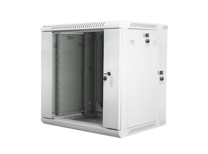 Szafa instalacyjna wisząca dwusekcyjna 19'' 12U 600X600mm szara