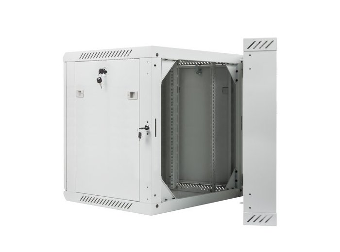 Szafa instalacyjna wisząca dwusekcyjna 19'' 12U 600X600mm szara