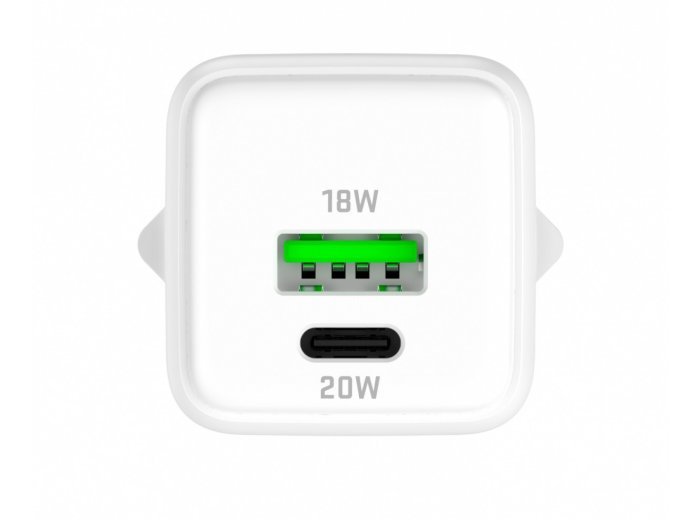 Ładowarka sieciowa USB C/A 20W/18W 3A Power delivery 3.0 QC3.0