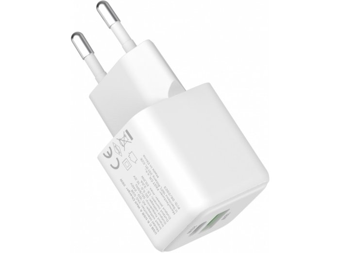 Ładowarka sieciowa USB C/A 20W/18W 3A Power delivery 3.0 QC3.0