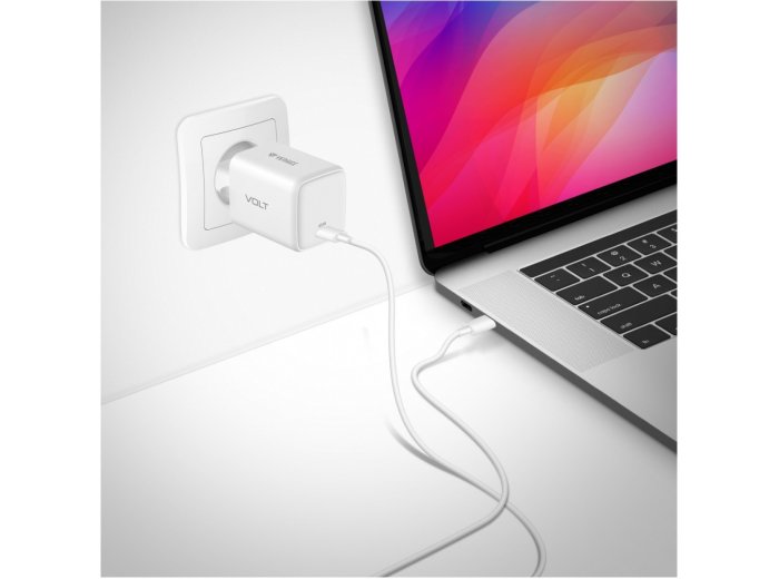 Ładowarka sieciowa USB C 45W 3A Power delivery 3.0 QC3.0 Biała