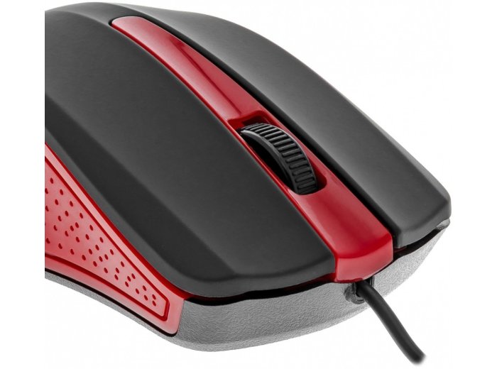 Mysz przewodowa USB 3 przyciski, gumowana powierzchnia