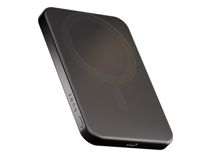 Powerbank ZENS Slim Qi2 Aluminium 5000mAh - magnetyczny, kompatybilny z MagSafe i Qi2 (black)