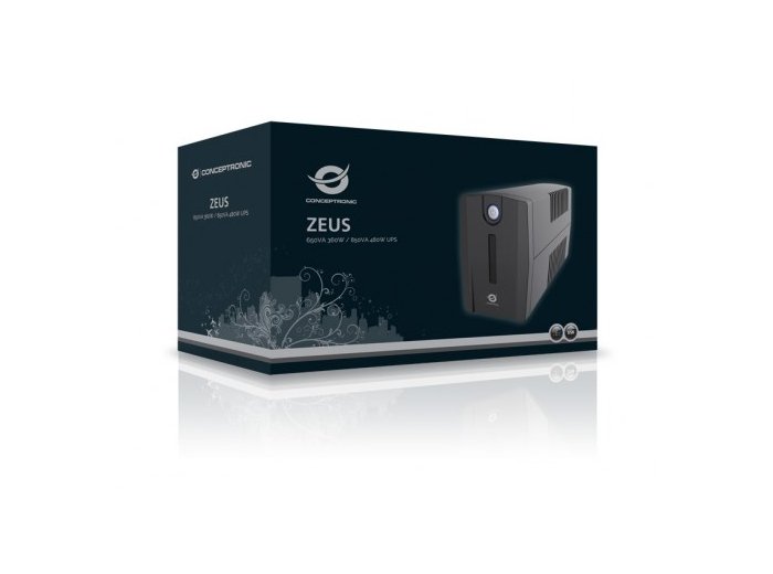 Zasilacz awaryjny UPS Conceptronic 650 VA/360 W/4 XIEC/HID USB/RJ45in/Out/AVR sw