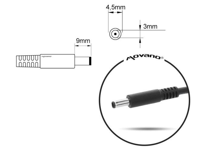 Ładowarka/zasilacz 19.5v 3.34a (4.5x3.0 pin) - Dell 65W