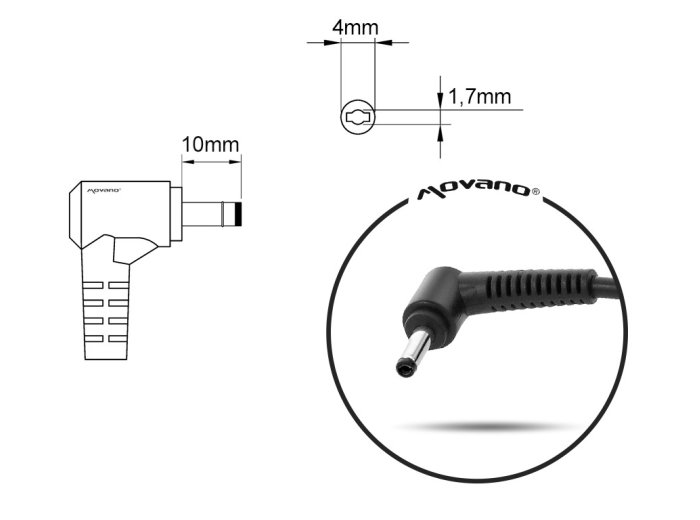 Ładowarka/zasilacz 19.5V 4.62A (4.0x1.7) - Dell 90W
