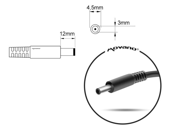 Ładowarka/zasilacz 19.5V 4.62A (4.5x3.0 pin) - Dell 90W