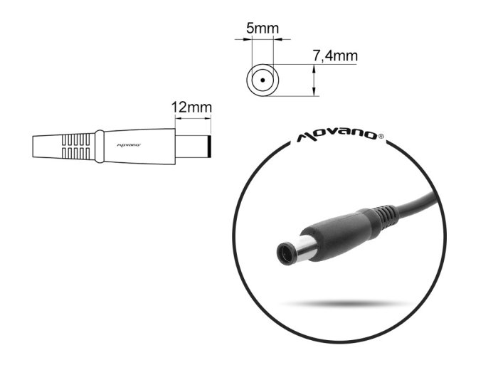 Ładowarka/zasilacz 19.5V 3.33A (7.4x5.0 pin) - HP