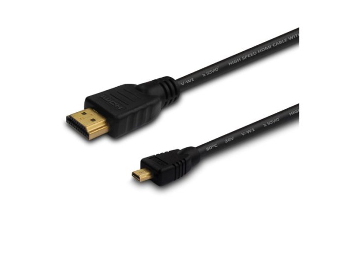 Kabel SAVIO cl-39 (HDMI M - Micro HDMI M; 1m; kolor czarny)
