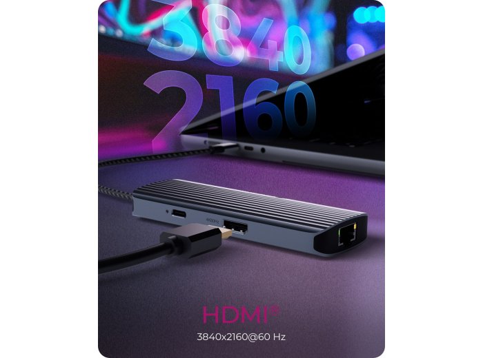 ICY BOX IB-DK4034a-CPD Przewodowa USB 3.2 Gen 1 (3.1 Gen 1) Type-C Aluminium, Srebrny