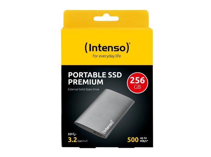 Dysk zewnętrzny INTENSO Premium Edition 3823440 (256 GB; 1.8"; USB 3.0; kolor antracyt)