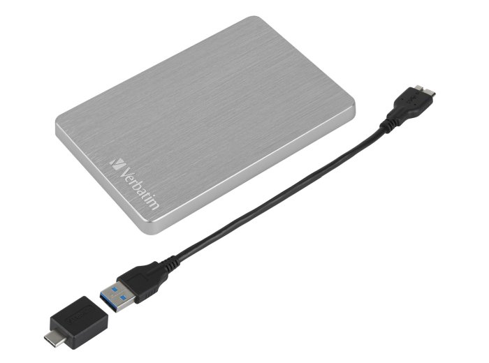 Verbatim Store 'n' Go ALU Slim zewnętrzny dysk twardy 1TB 2.5" USB Type-C 3.2 Gen 1 (3.1 Gen 1) Srebrny