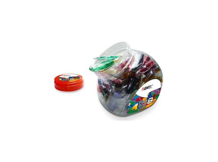 Emtec ECMMD16GC410JAR80 pamięć USB 16 GB USB Typu-A 2.0 Niebieski, Zielony, Fioletowy, Czerwony, Żółty