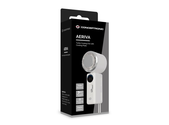 Conceptronic AERIVA03C osobista ręczna dmuchawa/wentylator Kremowy Wentylator ręczny