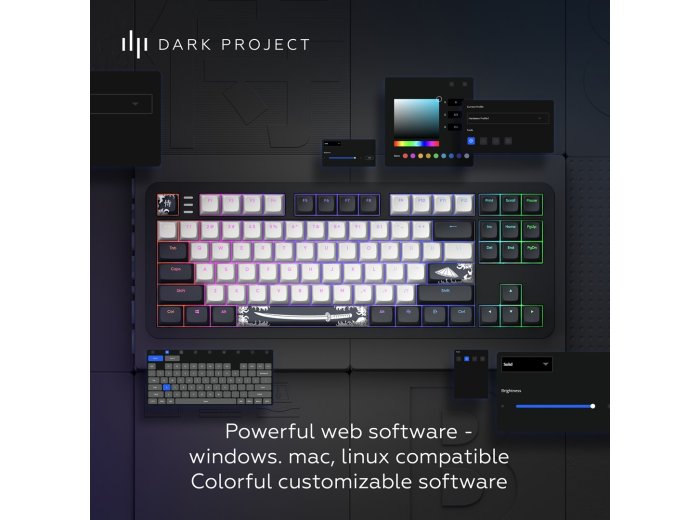 Klawiatura Dark Project ALU Bushido RGB G3MS Moonstone