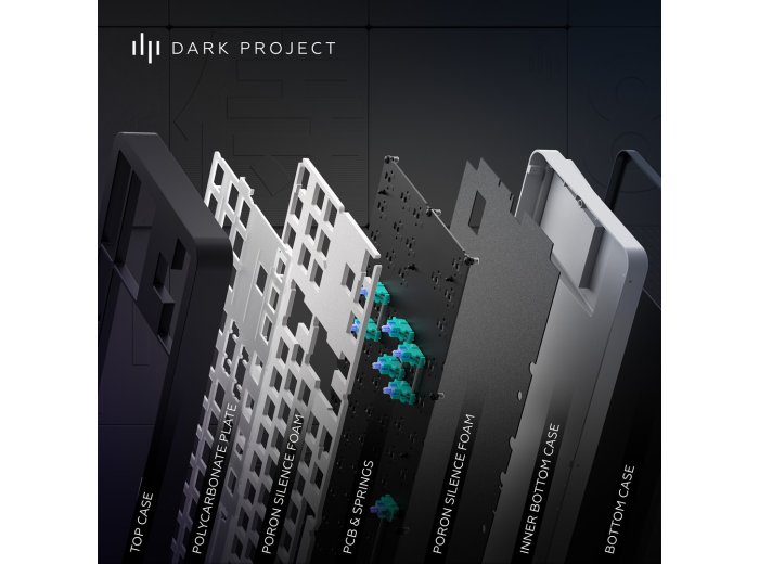 Klawiatura Dark Project ALU Bushido RGB G3MS Moonstone