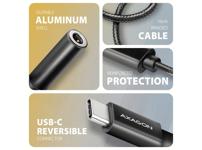 ADA-HC Zewnętrzna karta dźwiękowa USB-C 32bit DAC 3.5mm (F) złącze, 384kHz