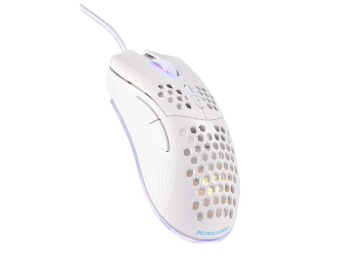 Deltaco Gaming GAM-108-W myszka Dla praworęcznych USB Typu-A Optyczny 6400 DPI