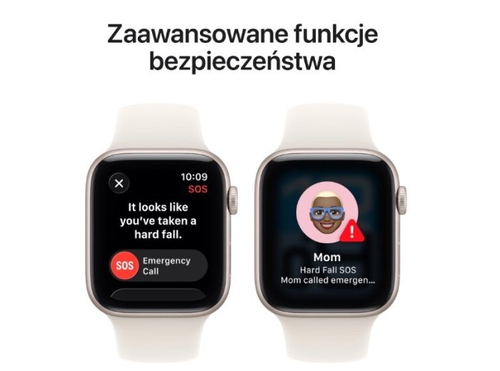 Watch SE 3 GPS+Cellular koperta 44 mm z aluminium w kolorze księżycowej poświaty, pasek sportowy w kolorze księżycowej poświaty - rozmiar S/M