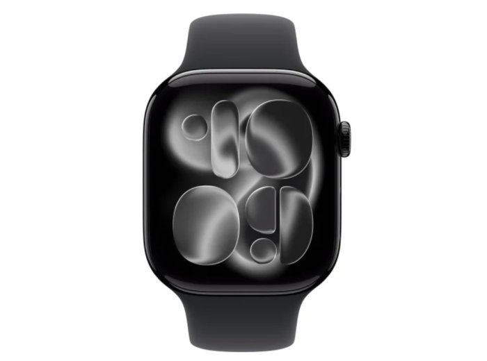 Watch Series 11 GPS + Cellular, koperta 46 mm z tytanu w kolorze naturalnym, pasek sportowy w kolorze górskiej szarości - rozmiar S/M