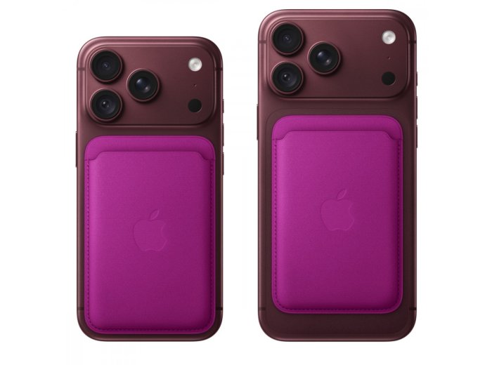 Portfel z tkaniny FineWoven z MagSafe do iPhonea - magenta