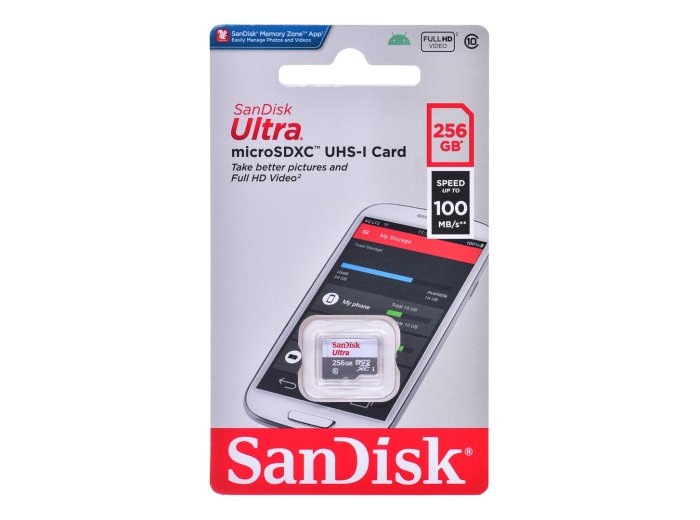 SANDISK ULTRA microSDXC 256GB 100MB/s A1 CL10 UHS-I