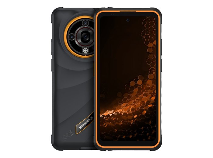 HAMMER IRON 6 5G 6/128 GB orange 16,7 cm (6.56") Dual SIM Android 15 USB Type-C 6 GB 6050 mAh Czarny, Pomarańczowy