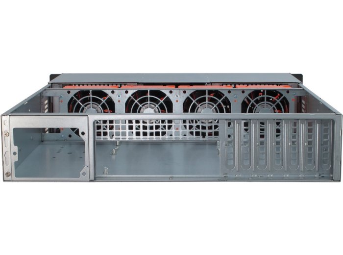 Inter-Tech 2U-20255 Rack Czarny, Stal nierdzewna