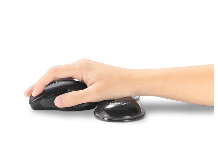 Podkładka żelowa szara Slim Duo Gel pod nadgarstek do myszy/trackballa K62438WW KENSINGTON