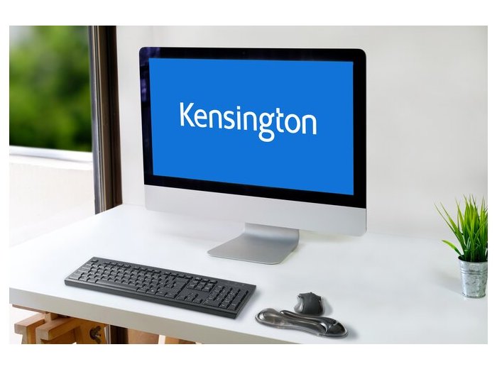 Podkładka żelowa szara Slim Duo Gel pod nadgarstek do myszy/trackballa K62438WW KENSINGTON