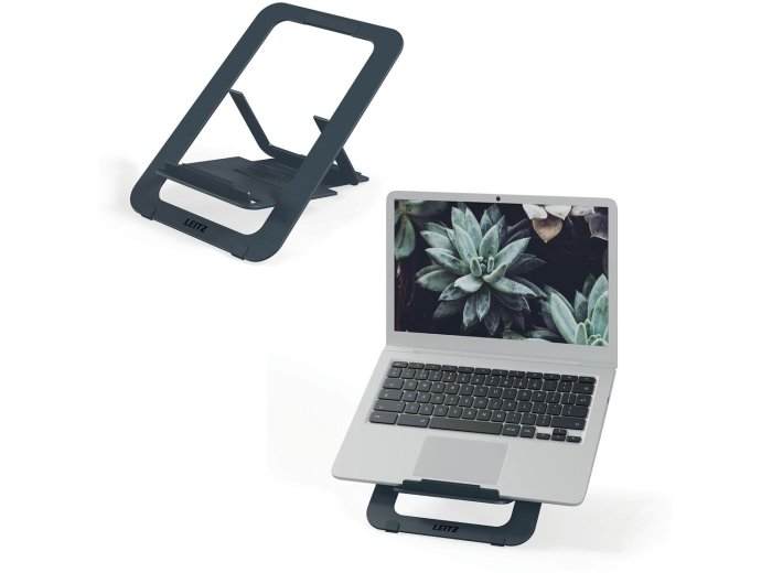 Ultrapłaska aluminiowa podstawka pod laptopa Leitz Ergo z regulacją wysokości 63460089