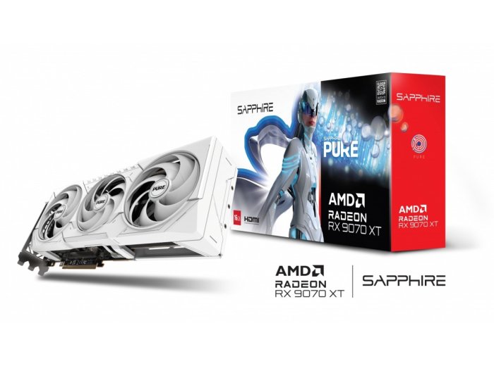 Karta graficzna Radeon RX 9070 XT PURE 16GB OC GDDR6 256bit 2DP/2HDMI