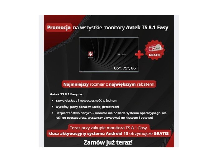 Monitor interaktywny TS 8.1 Easy 86 z Androidem